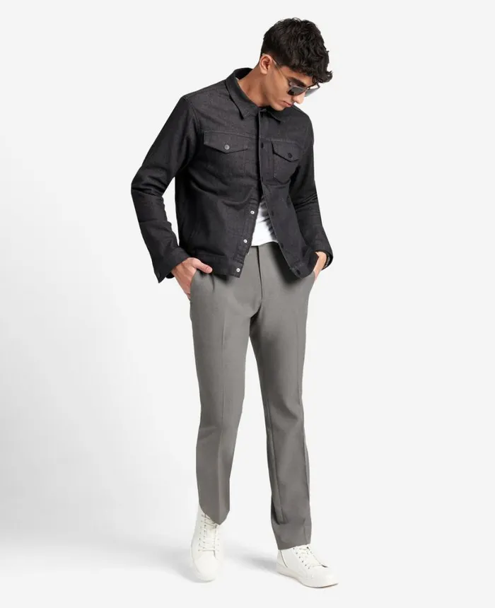 Kenneth Cole Stretch Micro Check ModernFit TECHNICOLE Dress Pant Medium Grey Men Dress Pants Kenneth Cole Stretch Micro Check ModernFit TECHNICOLE Dress Pant Medium Grey Men Dress Pants