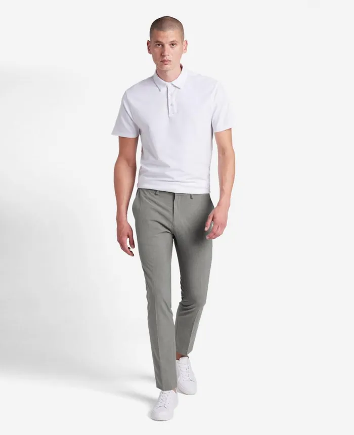 Kenneth Cole Stretch Solid SkinnyFit Flex Waistband Dress Pant Grey Men Dress Pants
