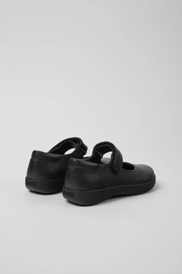 Kids Camper Ballerinas Spiral Comet Black Leather Shoes For Kids Kids Camper Ballerinas Spiral Comet Black Leather Shoes For Kids
