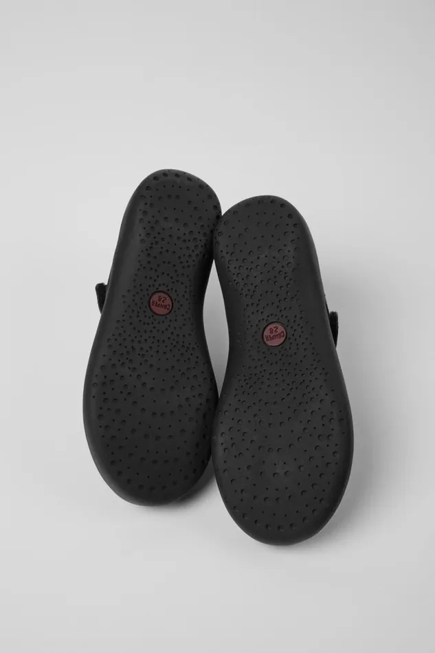 Kids Camper Ballerinas Spiral Comet Black Leather Shoes For Kids Kids Camper Ballerinas Spiral Comet Black Leather Shoes For Kids
