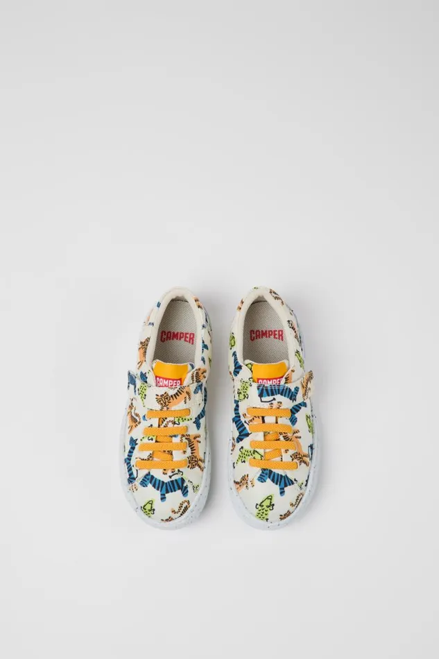 Kids Camper Hook And Loop Peu Touring Multicolored Textile Shoes For Kids Kids Camper Hook And Loop Peu Touring Multicolored Textile Shoes For Kids