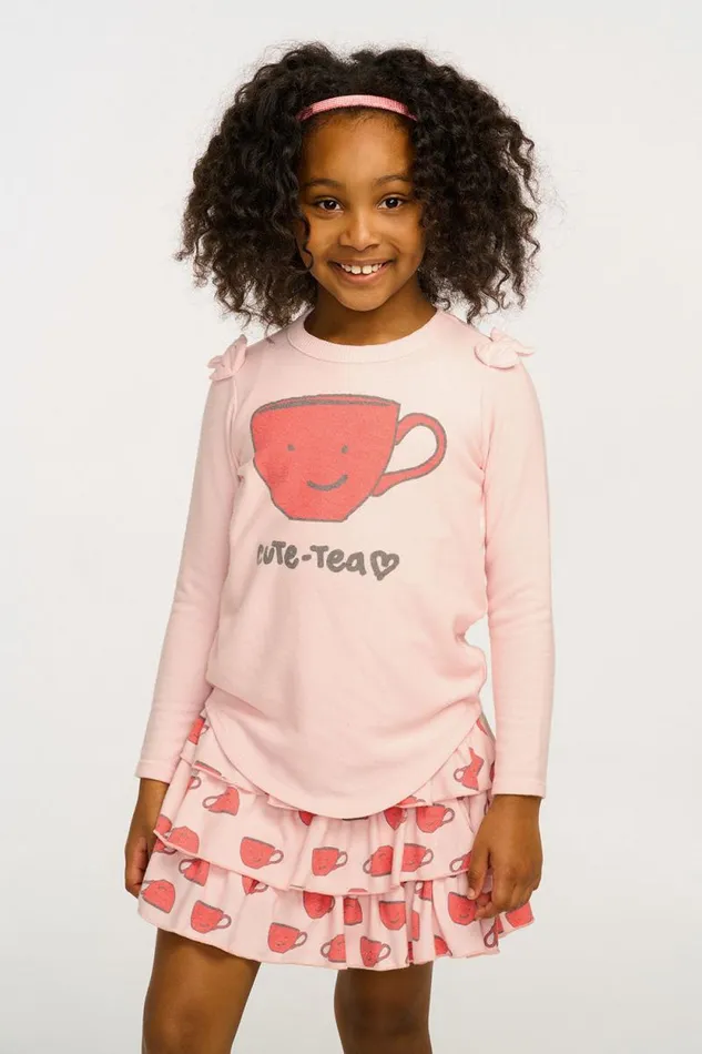 Kids Chaser Brand Girls Cute Tea Long Sleeve Tee