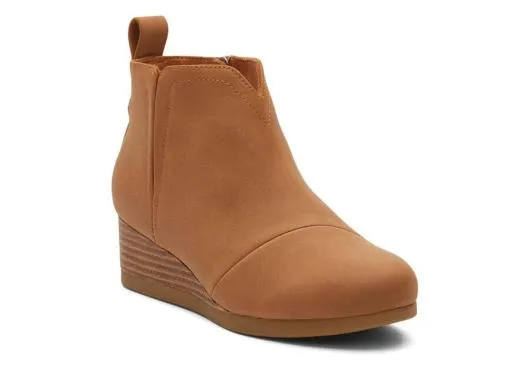 Kids KidsYouth Clare Tan Wedge Kids Boot Tan TOMS Boots and Booties