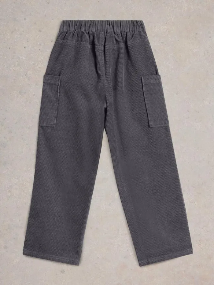 Kids Trousers White Stuff Cord Cargo Trouser Charcoal Grey Kids Trousers White Stuff Cord Cargo Trouser Charcoal Grey