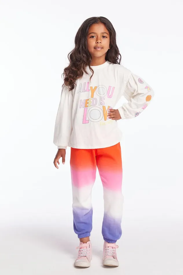 KidsWomens Chaser Brand Girls The Beatles Love Collage Girls Long Sleeve