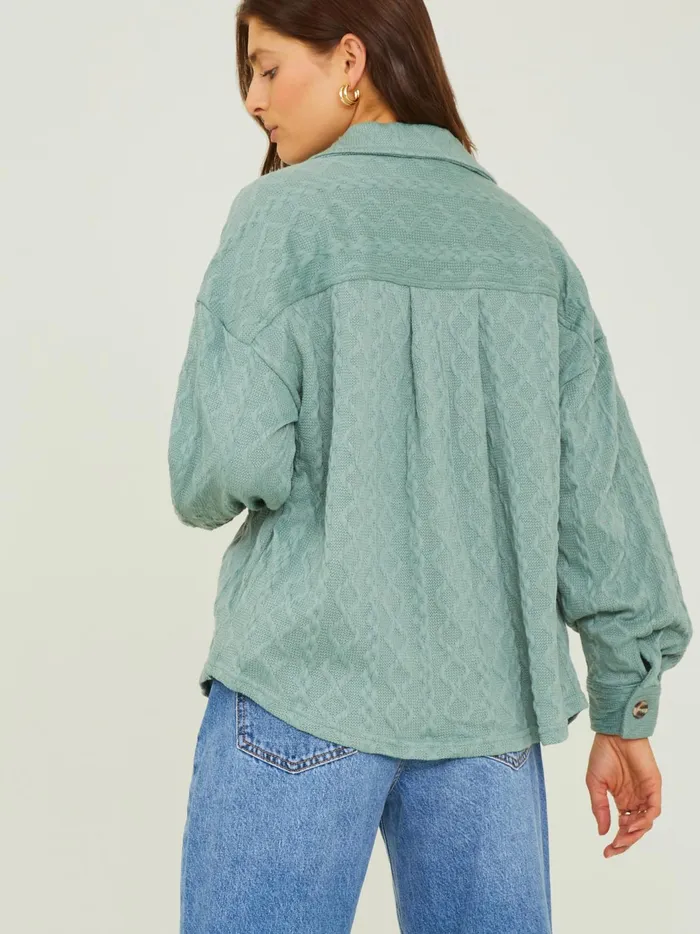 Kinsley Cable Button Up Sage Women Altar039d State Blouses