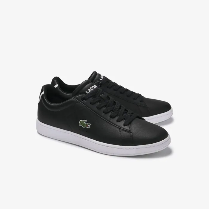 Lacoste Carnaby Evo Leather Sneakers Blk Mens Sneakers Cheap On Sale