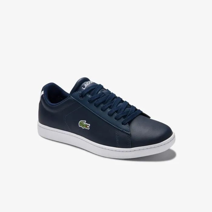 Lacoste Carnaby Evo Meshlined Leather Sneakers Nvy Womens Sneakers Casaul