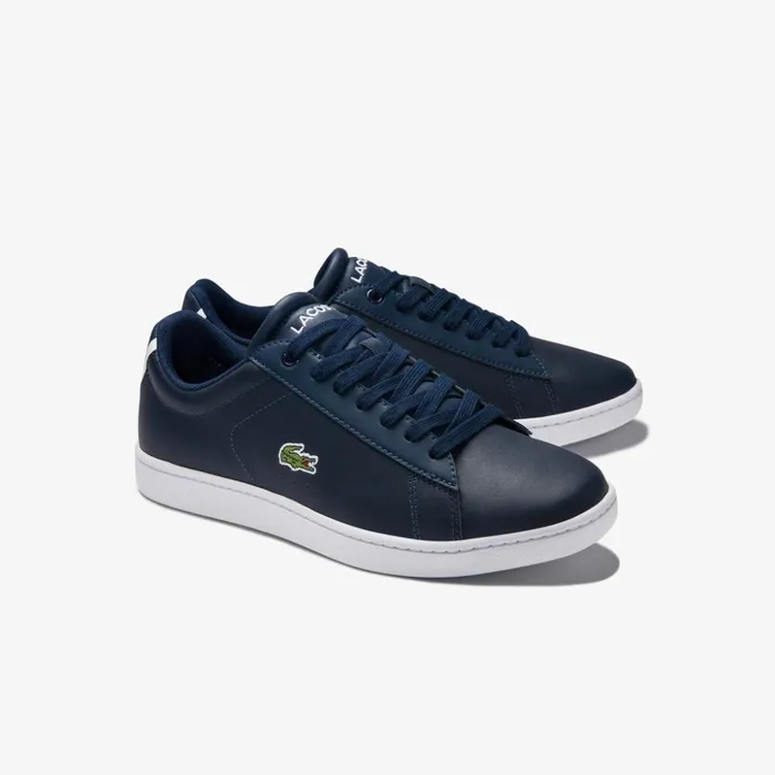 Lacoste Carnaby Evo Meshlined Leather Sneakers Nvy Womens Sneakers Casaul