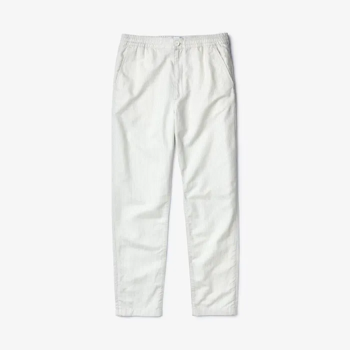 Lacoste Fine Striped Cotton Linen Chinos WhiteDark Grey Mens Pants and Shorts Gift Near Me