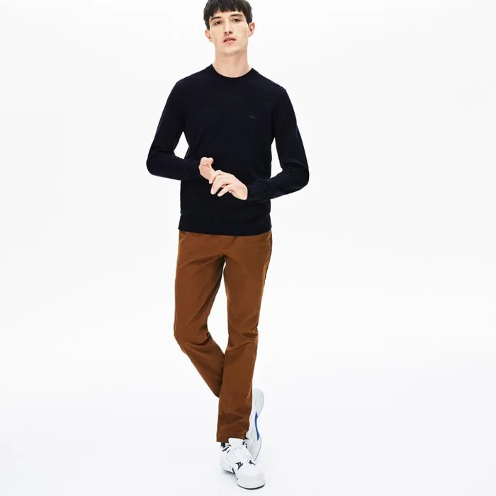 Lacoste High Neck Wool Jersey Sweater Navy Blue Mens Sweaters Gift 4 You