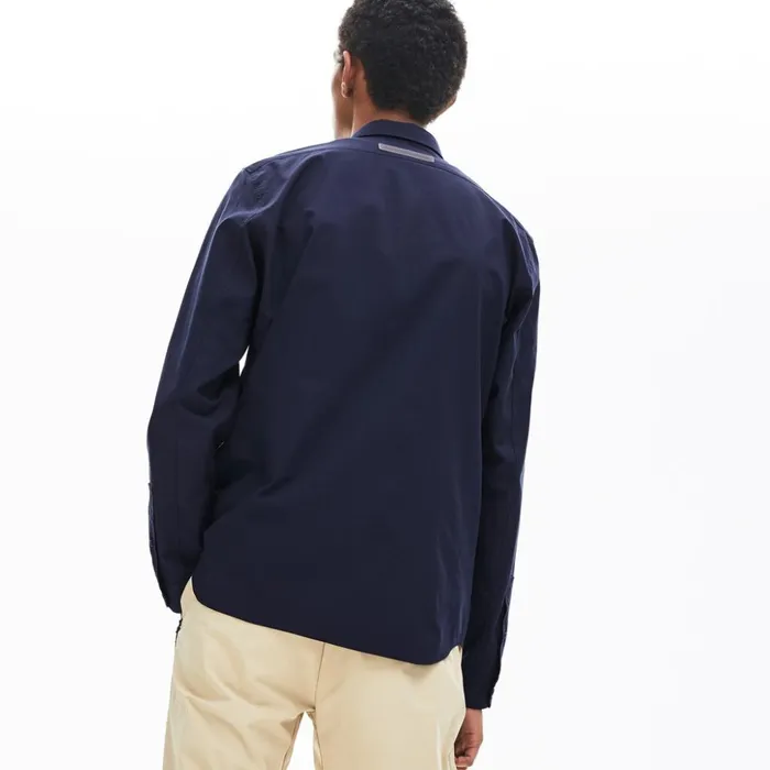 Lacoste Motion Breathable Stretch Cotton Shirt Navy Blue Mens Button Down Shirts For Sale