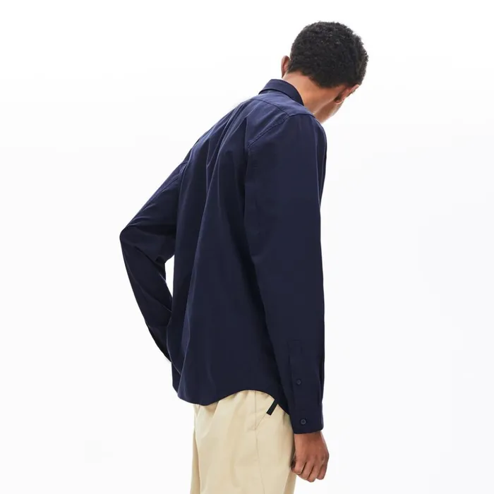 Lacoste Motion Breathable Stretch Cotton Shirt Navy Blue Mens Button Down Shirts For Sale