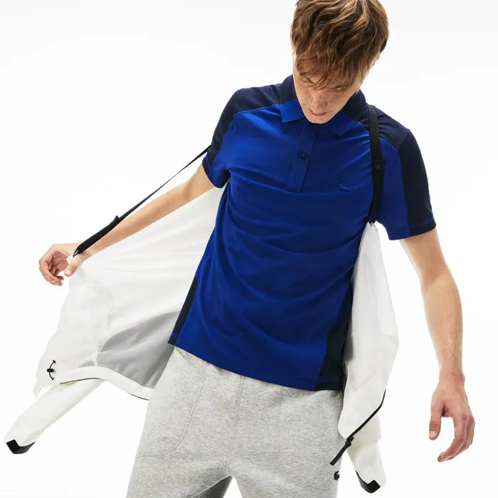 Lacoste Motion Collapsible Colorblock Windbreaker WhiteBlack Mens Jackets and Coats Near Me