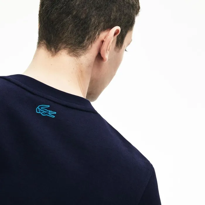 Lacoste Motion Regular Fit Crew Neck Cotton Sweatshirt Navy Blue Mens Sweatshirts Gift Near Me