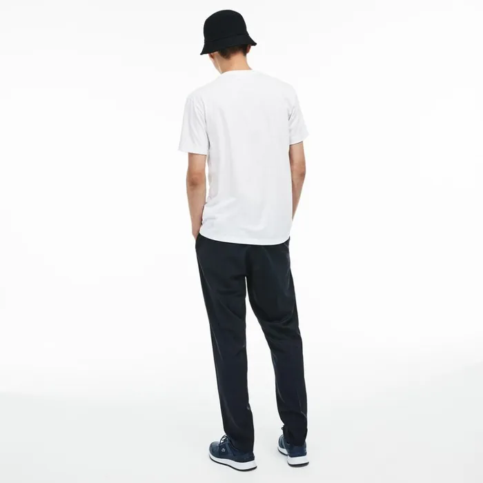 Lacoste Regular Fit Pima Cotton Henley Tshirt White Mens TShirts Casaul
