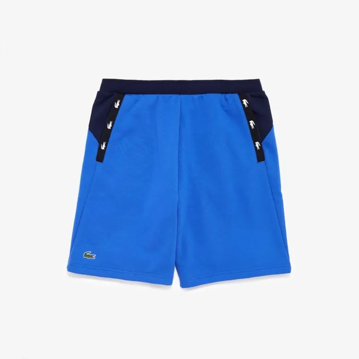 Lacoste SPORT Crocodile Striped Colorblock Fleece Shorts BlueNavy Blue Mens Pants and Shorts Online Shopping Lacoste SPORT Crocodile Striped Colorblock Fleece Shorts BlueNavy Blue Mens Pants and Shorts Online Shopping