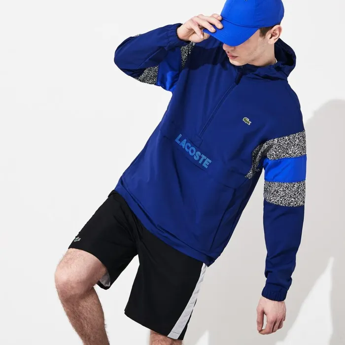Lacoste SPORT PrintBlocked Performance Windbreaker Navy BlueBlackWhiteBlue Mens Jackets and Coats Near Me Lacoste SPORT PrintBlocked Performance Windbreaker Navy BlueBlackWhiteBlue Mens Jackets and Coats Near Me