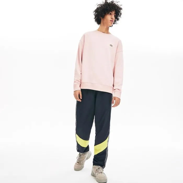 Lacoste Unisex LIVE Cotton Fleece Sweatshirt Light Pink Mens Sweatshirts Christmas Gift