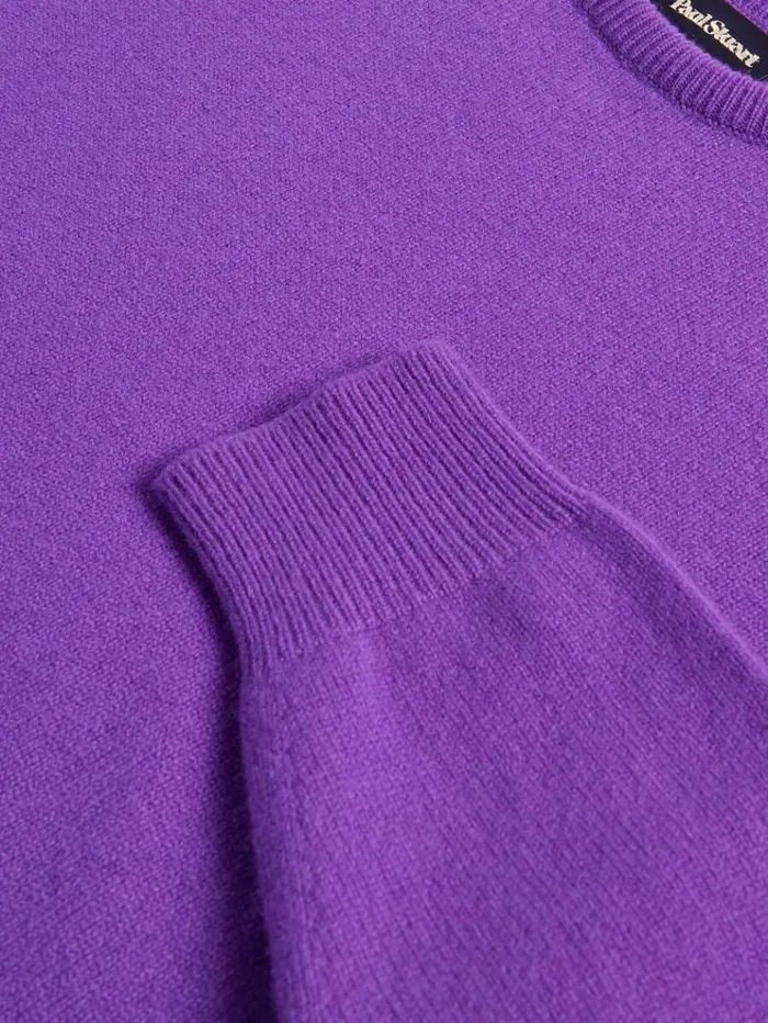Lambswool Crew Neck Sweater Plum Men Paul Stuart Sweaters