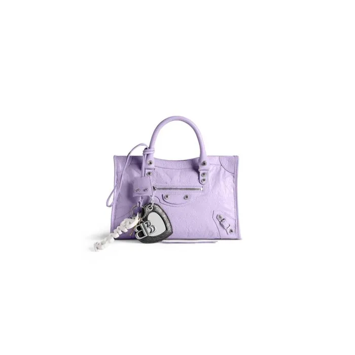 Le City Charm Heart In Light Purpleblack Women Balenciaga Phone Accessories and Keyrings