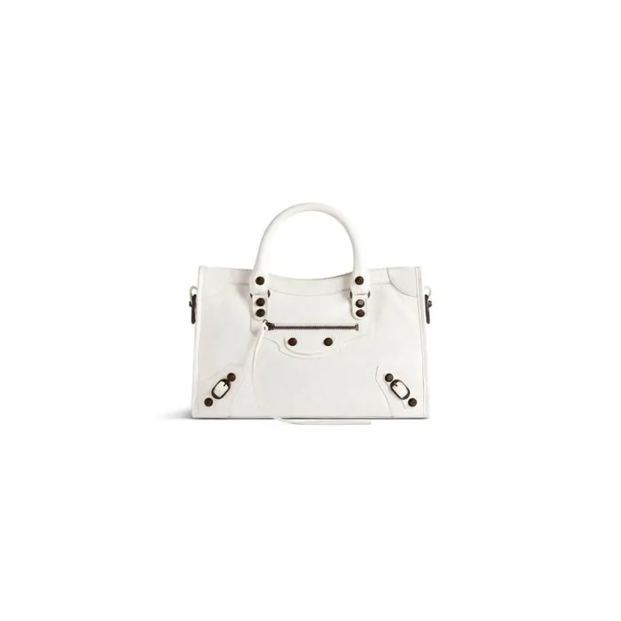 Le City Small Bag In White Women Balenciaga Handbags