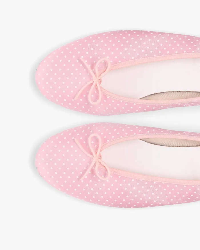 Lilouh Rubber Sole Ballet Flats 8211 Dots Pink Women Repetto Ballet Flats