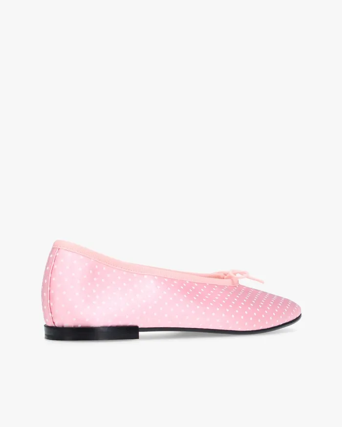 Lilouh Rubber Sole Ballet Flats 8211 Dots Pink Women Repetto Ballet Flats