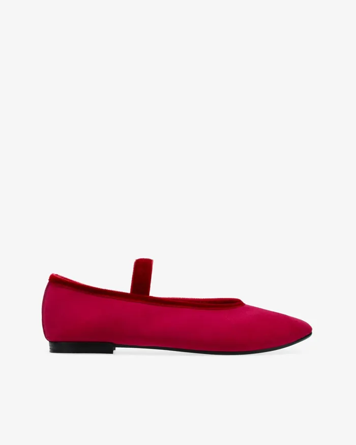 Lilouh Rubber Sole Mary Janes Garnetcolored Women Repetto Ballet Flats