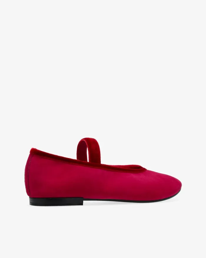 Lilouh Rubber Sole Mary Janes Garnetcolored Women Repetto Ballet Flats