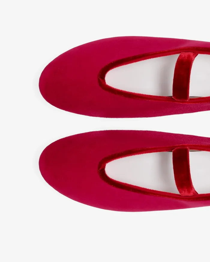 Lilouh Rubber Sole Mary Janes Garnetcolored Women Repetto Ballet Flats