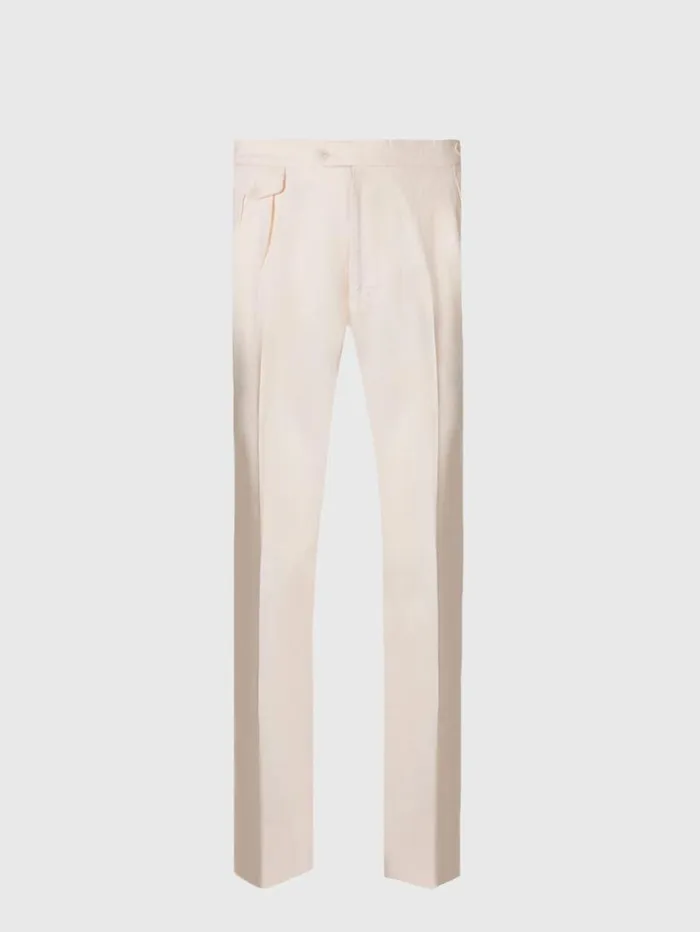 Linen Washed Pleated Front Trouser Sand Men Paul Stuart Pants