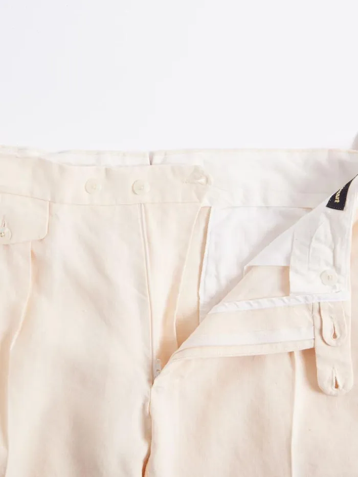 Linen Washed Pleated Front Trouser Sand Men Paul Stuart Pants