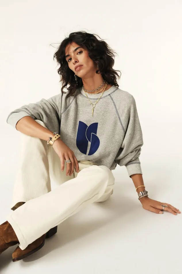 LongSleeve Sweatshirt Bart Gray Women Baandsh Sweatshirts