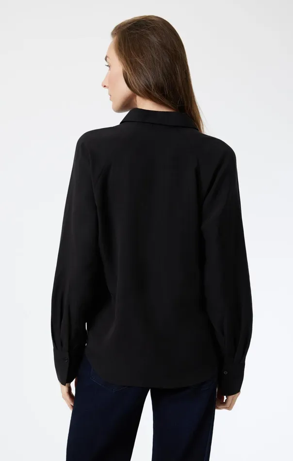 Long Sleeve Tencel Shirt In Black Women Mavi Jeans Shirts Long Sleeve Tencel Shirt In Black Women Mavi Jeans Shirts