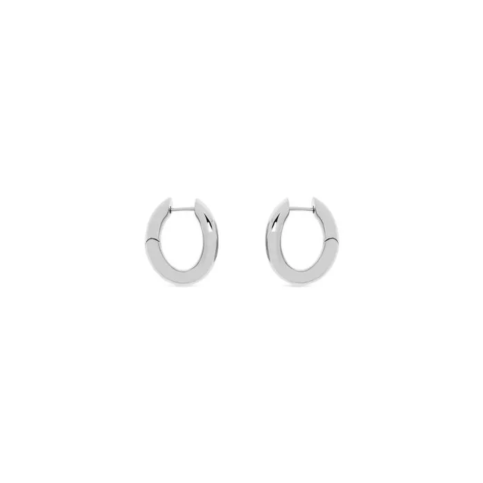 Loop Xs Earrings In Silver Women Balenciaga Jewelry