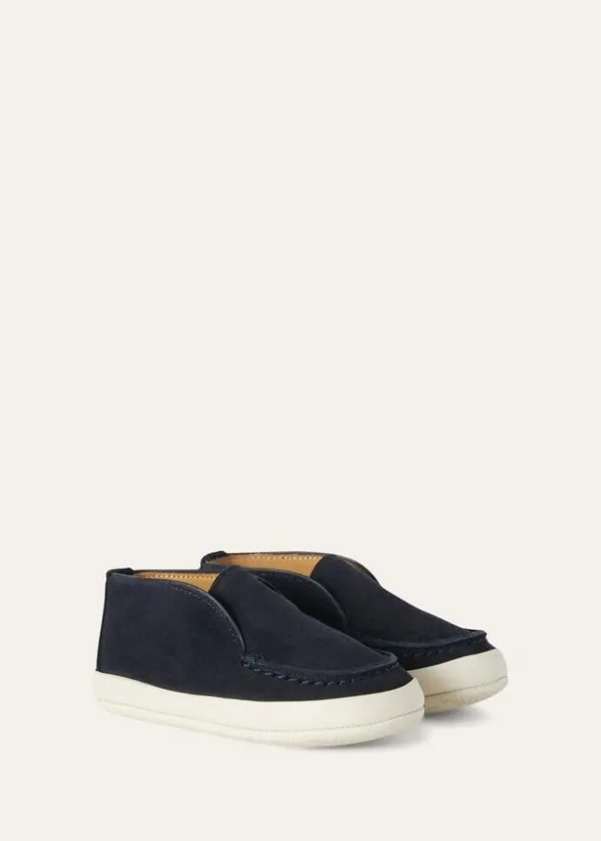 Loro Piana Baby 336 M Open Walk Chukka Boots Powder Pearl 8211 Kids