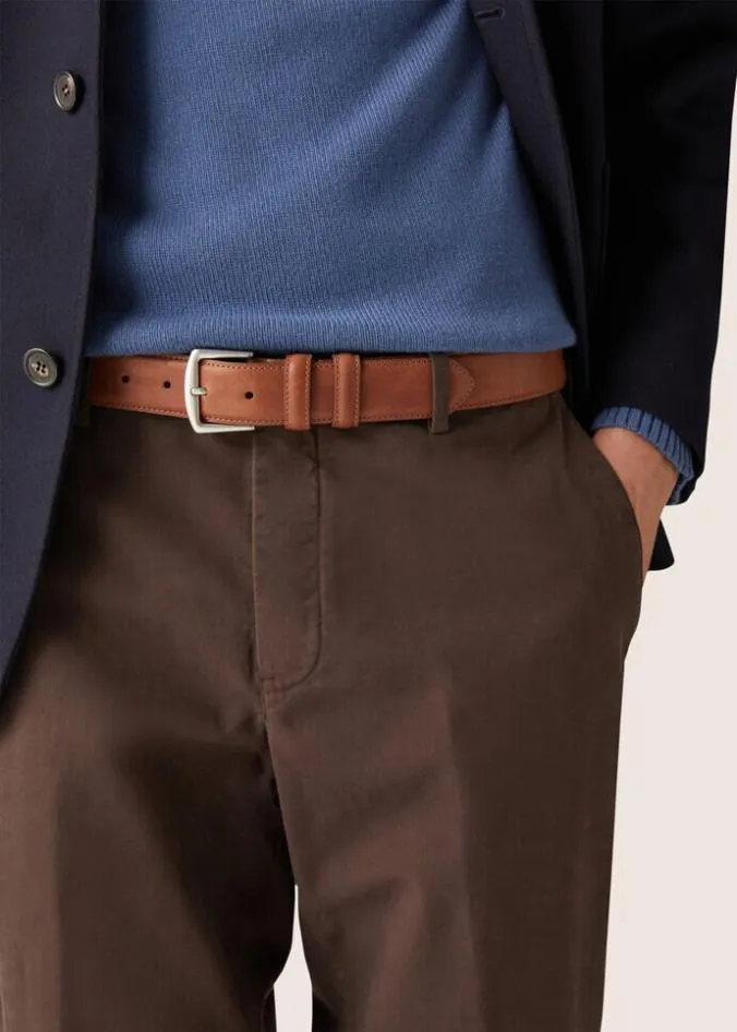 Loro Piana Belts Alsavel Belt Chocolate 8211 Man