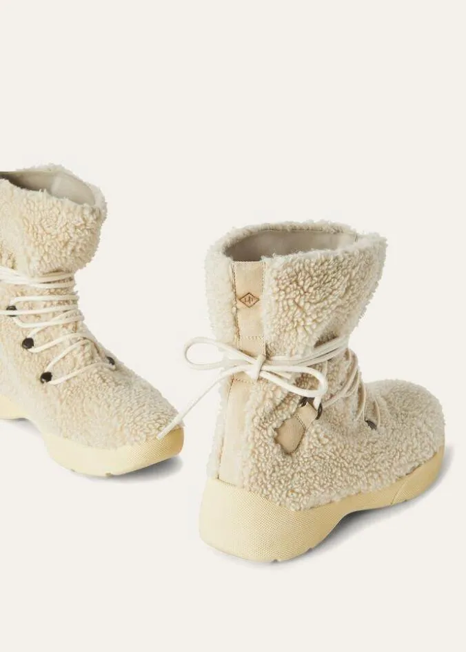 Loro Piana Boots And Ankle Boots Trace Hiking Boots White Amchoor 8211 Woman
