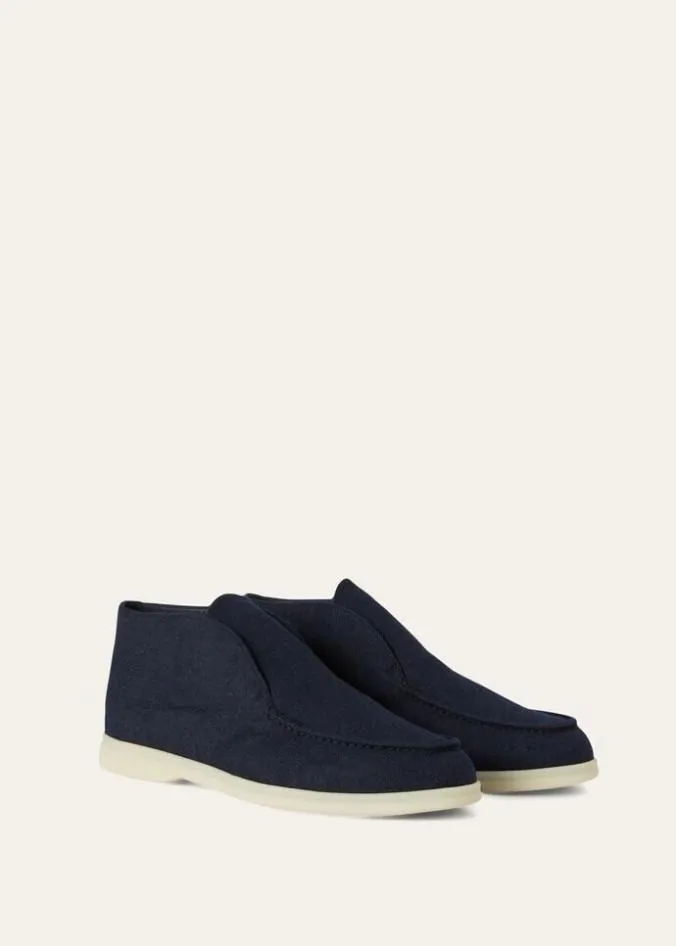 Loro Piana Boots Open Walk Loafers Profound Blue 8211 Man