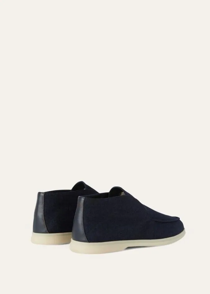Loro Piana Boots Open Walk Loafers Profound Blue 8211 Man