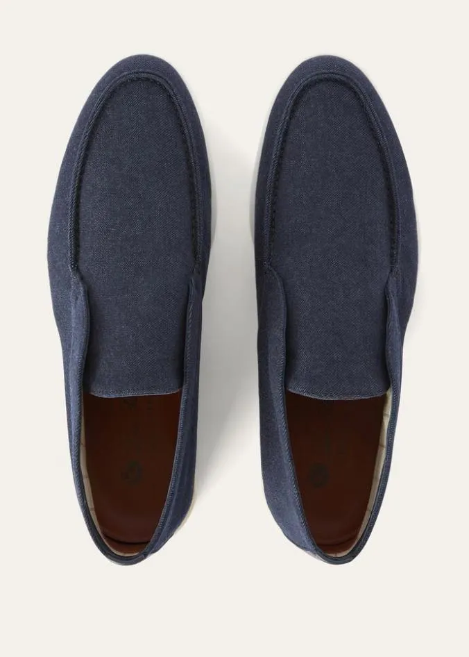Loro Piana Boots Open Walk Loafers Profound Blue 8211 Man