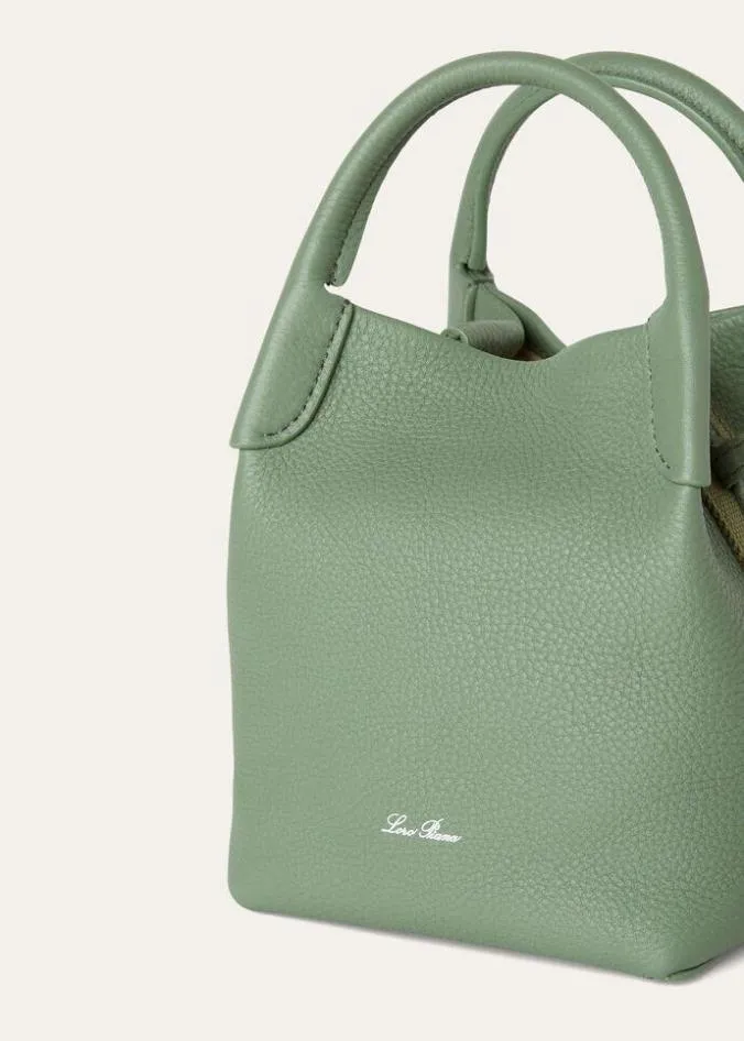 Loro Piana Bucket Micro Bale Bag Yerba Mate 8211 Woman