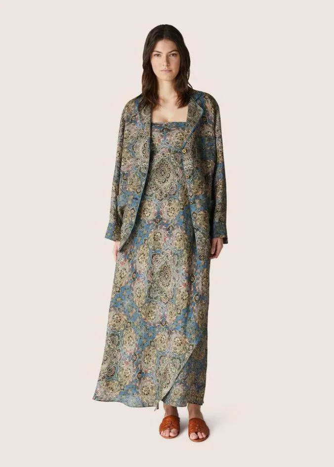 Loro Piana Dresses Gabi Dress Azurecoral Baynutmeg Powder 8211 Woman