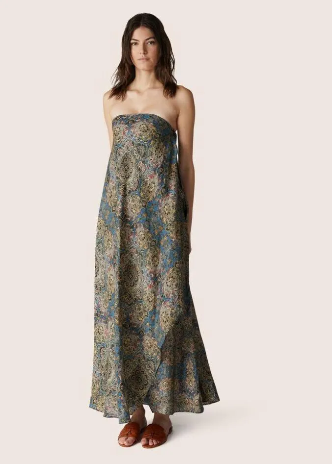 Loro Piana Dresses Gabi Dress Azurecoral Baynutmeg Powder 8211 Woman