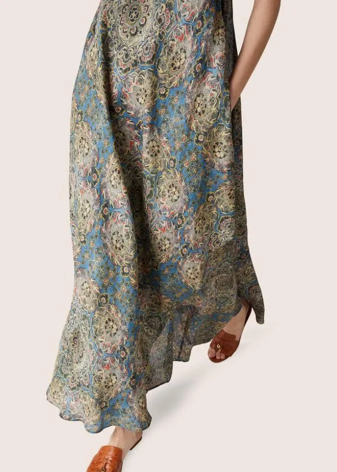 Loro Piana Dresses Gabi Dress Azurecoral Baynutmeg Powder 8211 Woman