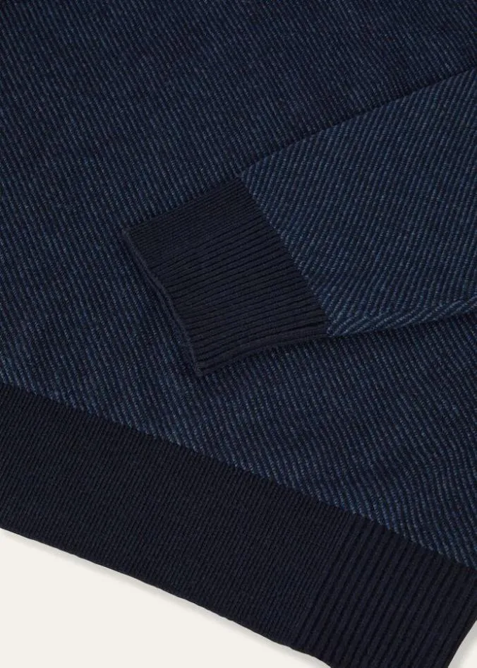Loro Piana Essentials Roadster Mezzocollo Sweater Navy Bluenight Blue Reserve 8211 Man