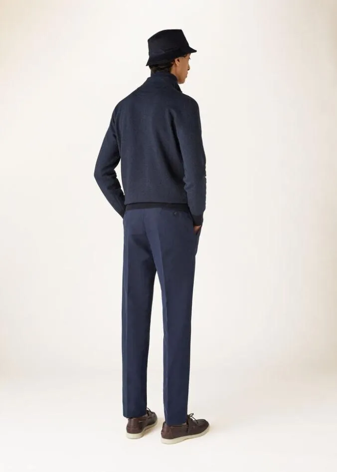 Loro Piana Essentials Roadster Mezzocollo Sweater Navy Bluenight Blue Reserve 8211 Man