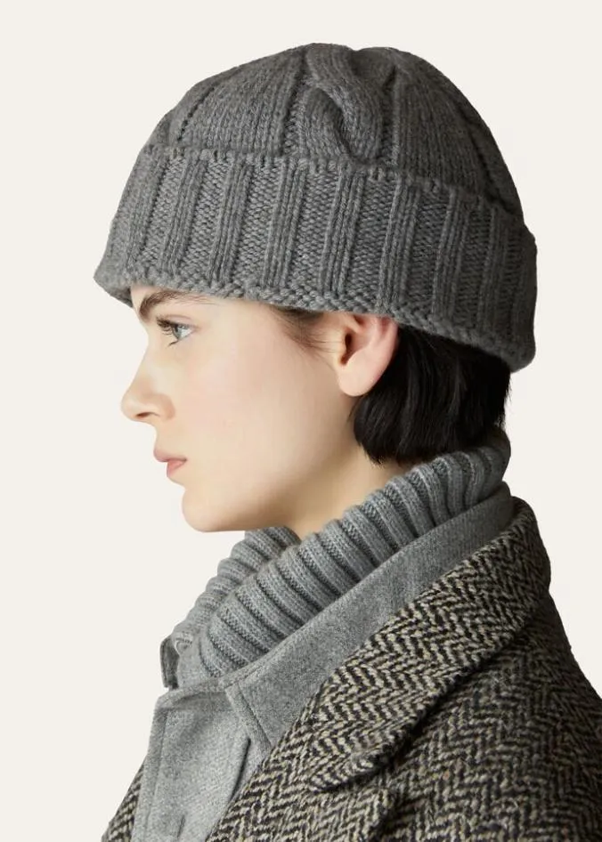Loro Piana Hats Napier Beanie White Snow 8211 Woman