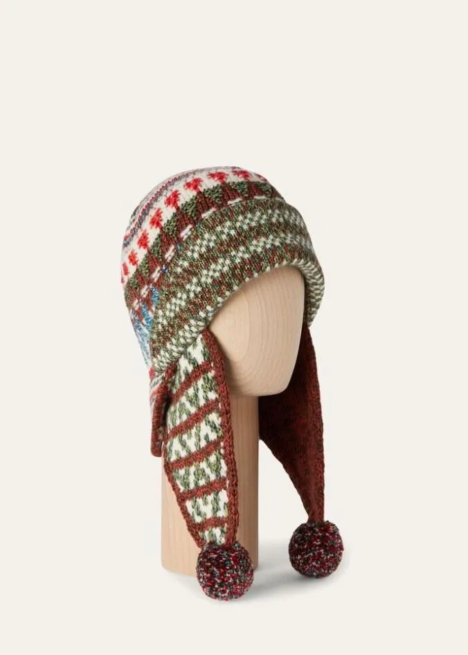 Loro Piana Hats Trujillo Beanie Fancy Peruvian Multicolor 8211 Woman